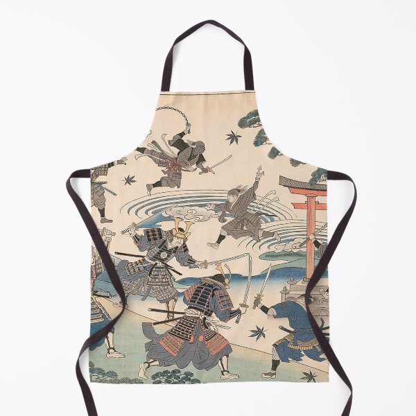 Item preview, The Sacred Duel - Vintage Ukiyo-e Samurai Battle Art designed and sold by whiteblackcat.