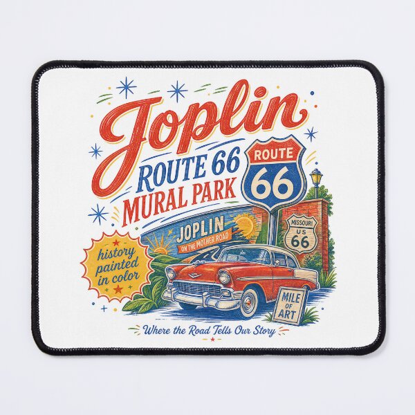 Item preview, Joplin Route 66 Mural Park Vintage Travel Design designed and sold by castillomiami.