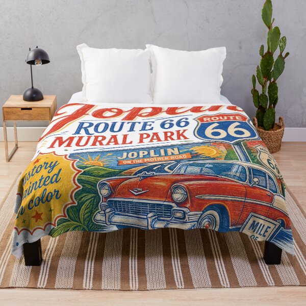 Item preview, Joplin Route 66 Mural Park Vintage Travel Design designed and sold by castillomiami.
