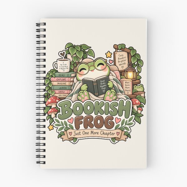 Item preview, Bookish Frog – Cute Reading Frog Just One More Chapter Gift designed and sold by SaNaCreation13.
