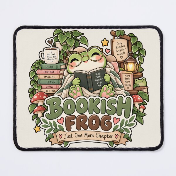 Item preview, Bookish Frog – Cute Reading Frog Just One More Chapter Gift designed and sold by SaNaCreation13.