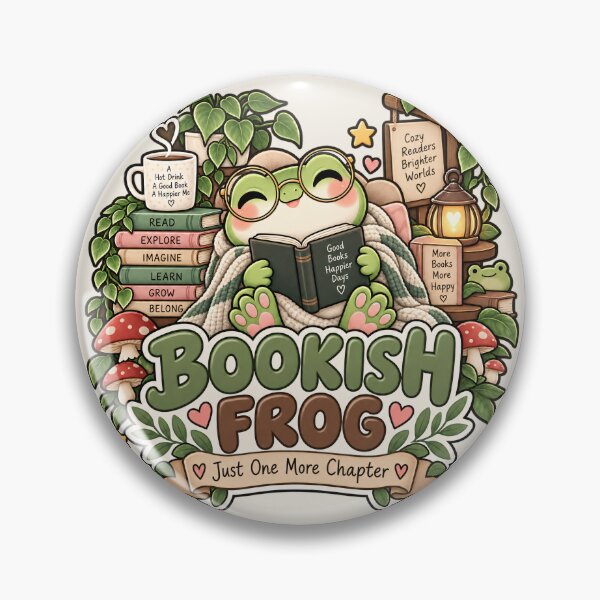 Item preview, Bookish Frog – Cute Reading Frog Just One More Chapter Gift designed and sold by SaNaCreation13.
