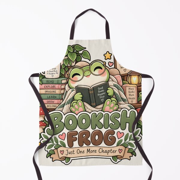 Item preview, Bookish Frog – Cute Reading Frog Just One More Chapter Gift designed and sold by SaNaCreation13.