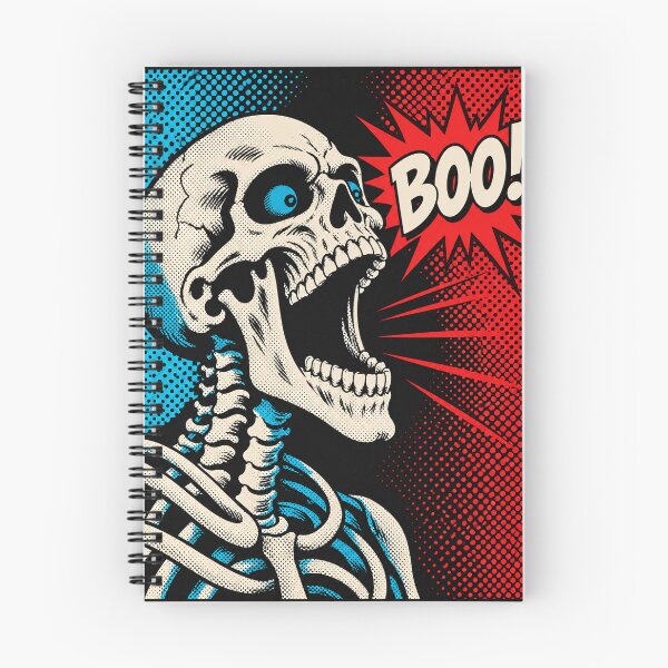 Item preview, Retro Pop Art BOO! Screaming Skeleton – Vintage Halloween Comic Book Art designed and sold by WolfmanProphecy.