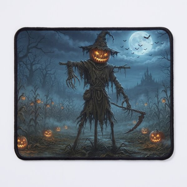 Item preview, Spooky Scarecrow Pumpkin Head Halloween Night Art designed and sold by AfresStudio.