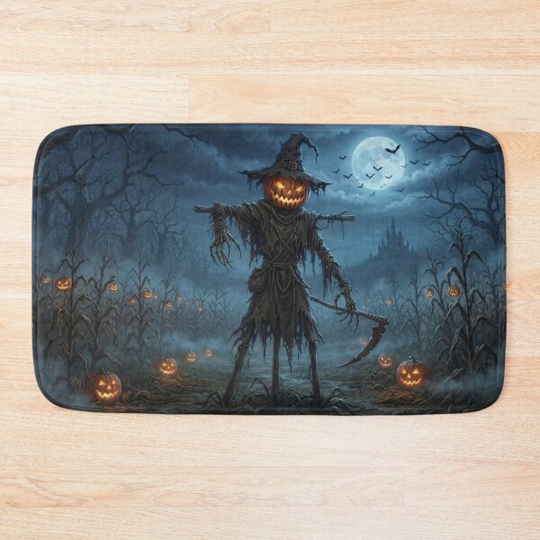 Item preview, Spooky Scarecrow Pumpkin Head Halloween Night Art designed and sold by AfresStudio.