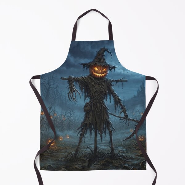 Item preview, Spooky Scarecrow Pumpkin Head Halloween Night Art designed and sold by AfresStudio.