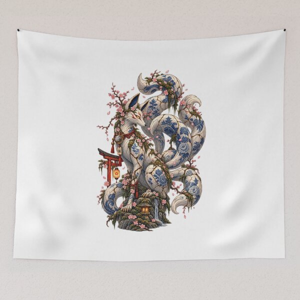 Item preview, The Ancestor of the Temple – Japanese Ukiyo-e Fantasy Fox designed and sold by Substance_life.
