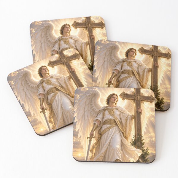 Item preview, Catholic Angel and Cross Christian Faith Gift designed and sold by LTcatholics.