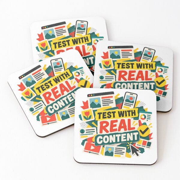 Item preview, Test With Real Content UX designed and sold by Shope Buzz.