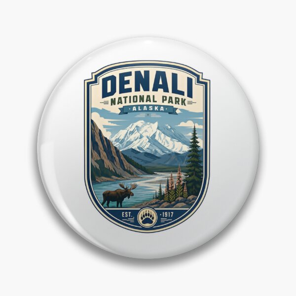 Item preview, Denali National Park Alaska Est. 1917 National Park Travel Hiking Souvenir designed and sold by Simsimah26Parks.