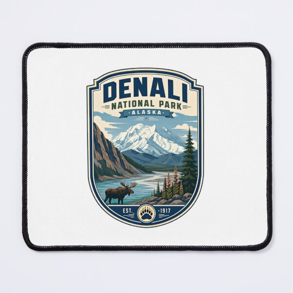 Item preview, Denali National Park Alaska Est. 1917 National Park Travel Hiking Souvenir designed and sold by Simsimah26Parks.