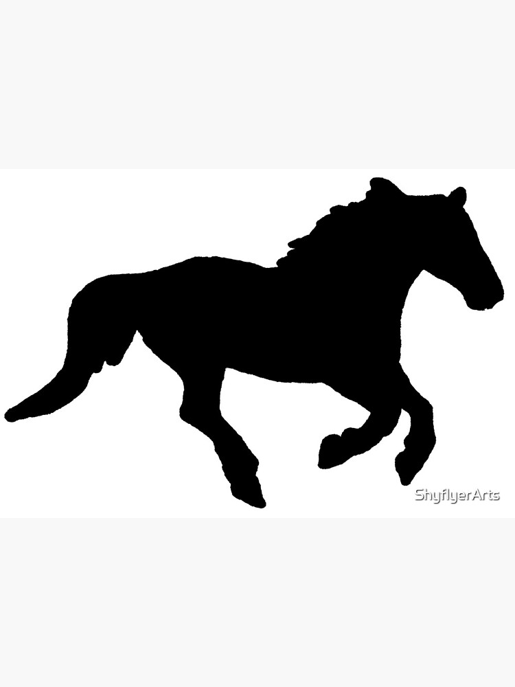 Galloping Horse Silhouette Art Board Print By Shyflyerarts Redbubble
