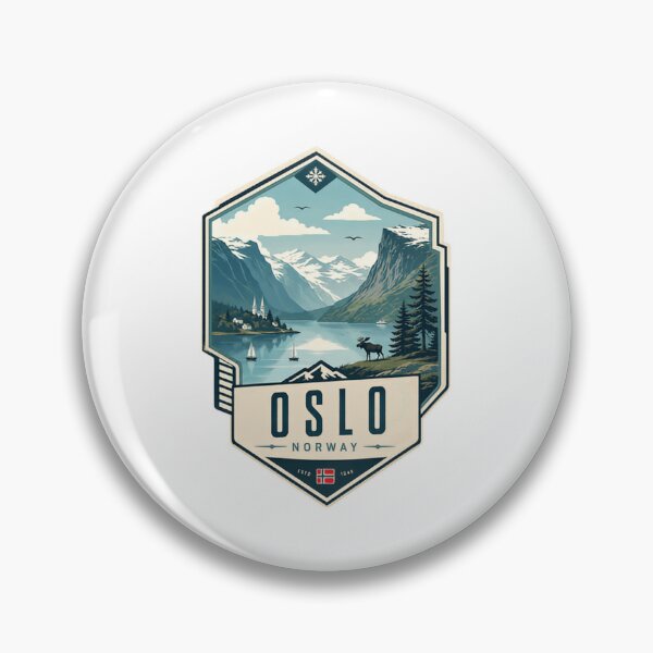 Item preview, Oslo Norway Fjord Mountains Traveler Souvenir designed and sold by Star3NowForMe.
