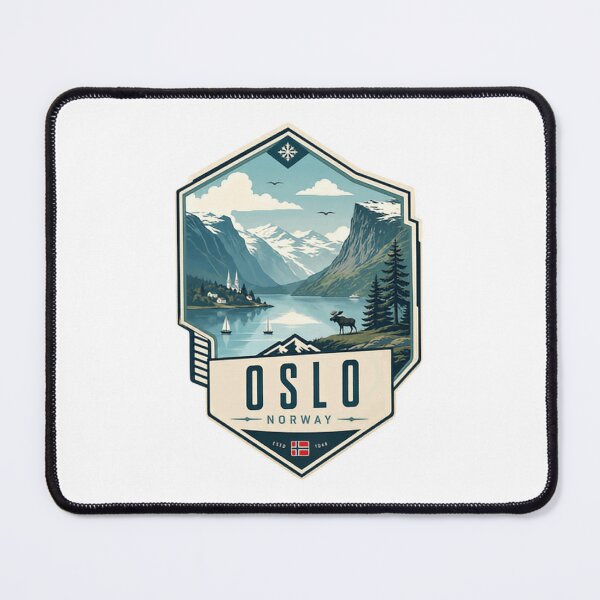 Item preview, Oslo Norway Fjord Mountains Traveler Souvenir designed and sold by Star3NowForMe.