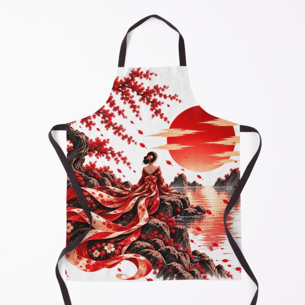 Item preview, Women's Japan Kimono T-shirt – Sakura, Lake and Red Sun designed and sold by J-Impression.