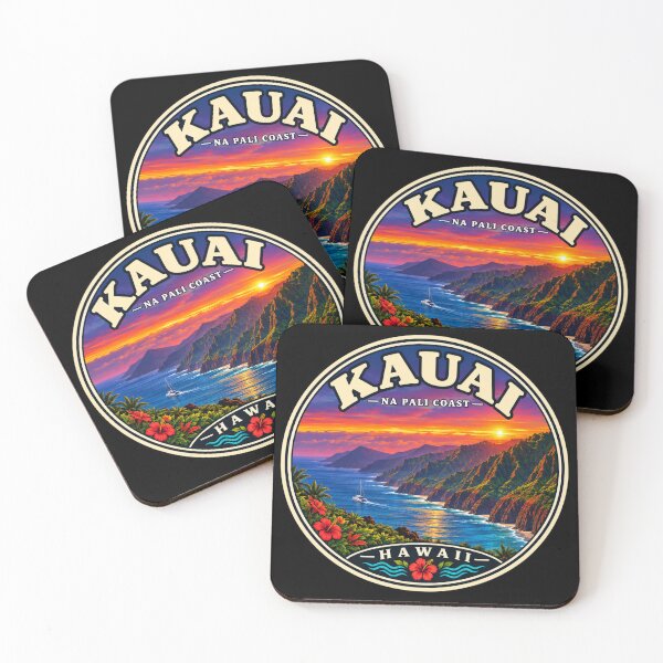 Item preview, Kauai Na Pali Coast Hawaii Vintage Travel Badge designed and sold by Swanny's Custom T-shirt and Gift Designs.