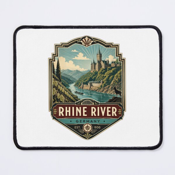 Item preview, Rhine River Germany Est. 1930 European Travel Vacation Tourist designed and sold by Star3NowForMe.