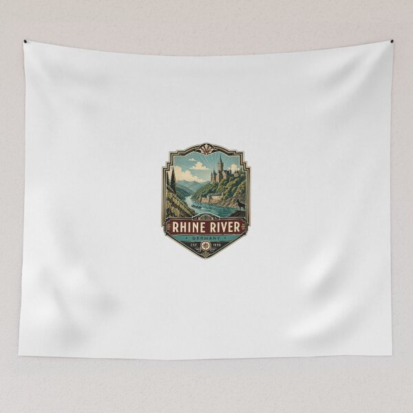 Item preview, Rhine River Germany Est. 1930 European Travel Vacation Tourist designed and sold by Star3NowForMe.