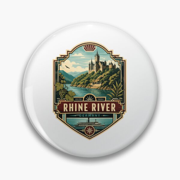 Item preview, Rhine River Germany Travel Landmark Souvenir designed and sold by Star3NowForMe.
