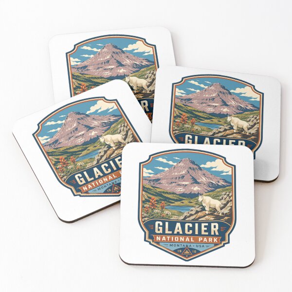 Item preview, Glacier National Park Montana USA 1910 National Park Travel Souvenir Hiking Outdoors designed and sold by Simsimah26Parks.