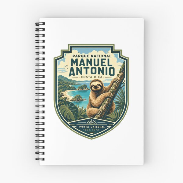 Item preview, Parque Nacional Manuel Antonio Costa Rica Punta Catedral Est. 1972 Sloth Travel Souvenir designed and sold by Star3NowForMe.