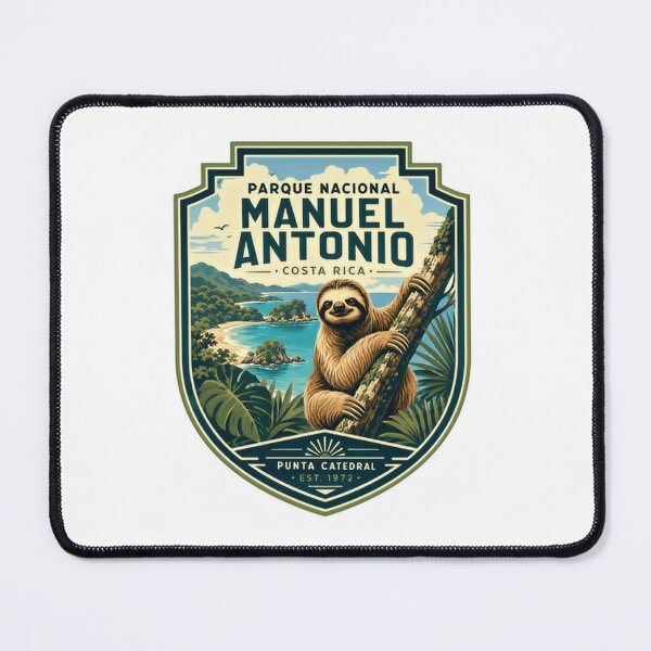 Item preview, Parque Nacional Manuel Antonio Costa Rica Punta Catedral Est. 1972 Sloth Travel Souvenir designed and sold by Star3NowForMe.