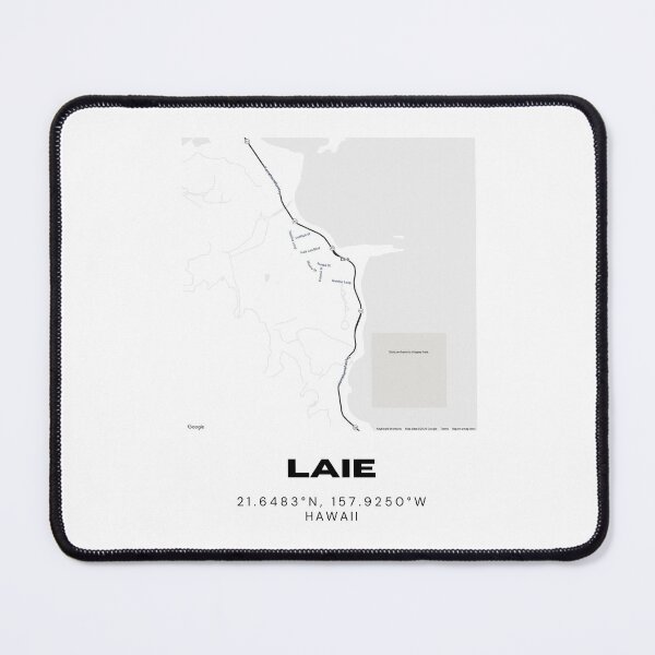 Item preview, Laie Hawaii Map | Minimalist North Shore Oahu Location Design designed and sold by RM-Journey.