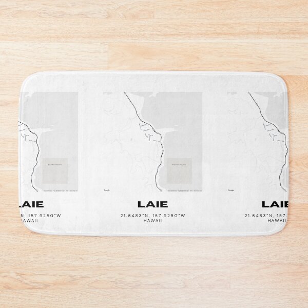 Item preview, Laie Hawaii Map | Minimalist North Shore Oahu Location Design designed and sold by RM-Journey.