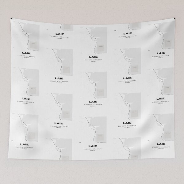 Item preview, Mapa de Laie, Hawái | Diseño minimalista de la ubicación en la costa norte de Oahu designed and sold by RM-Journey.