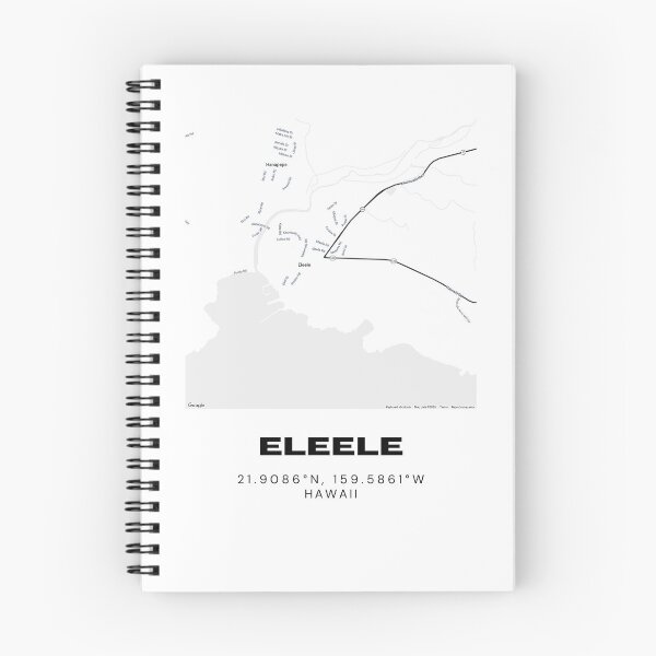 Item preview, Eleele Kauai Map | Minimalist West Kauai Location Design designed and sold by RM-Journey.