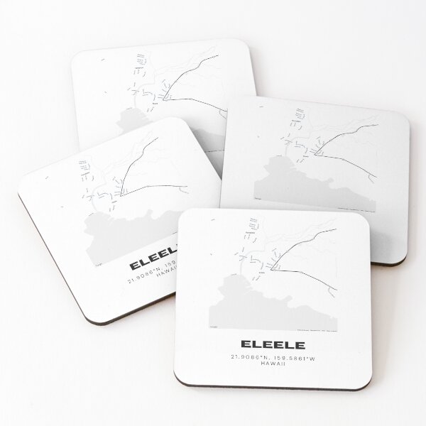 Item preview, Eleele Kauai Map | Minimalist West Kauai Location Design designed and sold by RM-Journey.