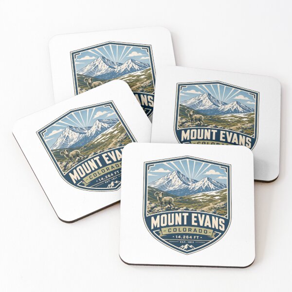 Item preview, Mount Evans Colorado 14,264 Ft Est. 1911 Bighorn Sheep Mountain Hiking Traveler designed and sold by Star3NowForMe.