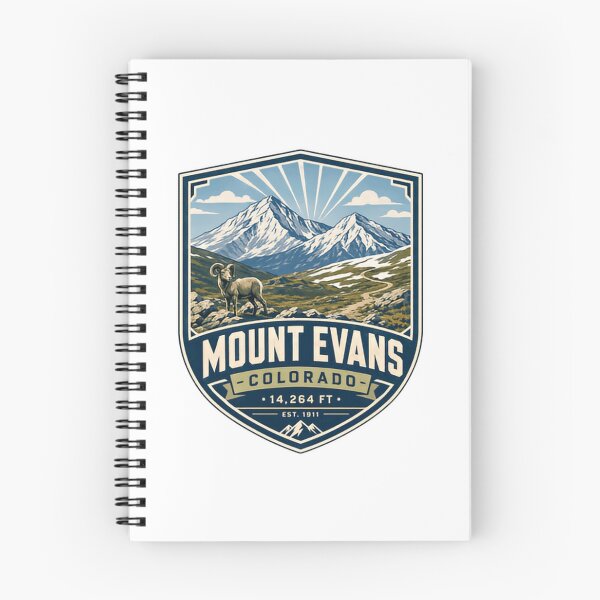 Item preview, Mount Evans Colorado 14,264 Ft Est. 1911 Bighorn Sheep Mountain Hiking Traveler designed and sold by Star3NowForMe.