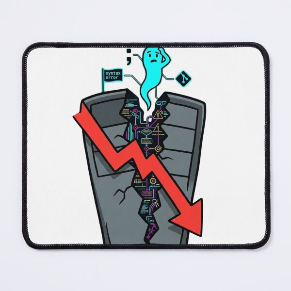Item preview, Missing Semicolon Production Crash Syntax Error Ghost designed and sold by TechNexusPrints.