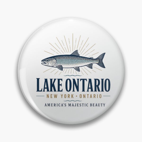 Item preview, Lake Ontario Fishing New York Vintage Trout designed and sold by VioletNance.