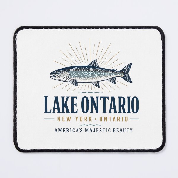 Item preview, Lake Ontario Fishing New York Vintage Trout designed and sold by VioletNance.
