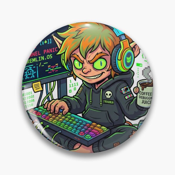 Item preview, Cybergoblin Developer Coffee And Late Night Debugging designed and sold by TechNexusPrints.