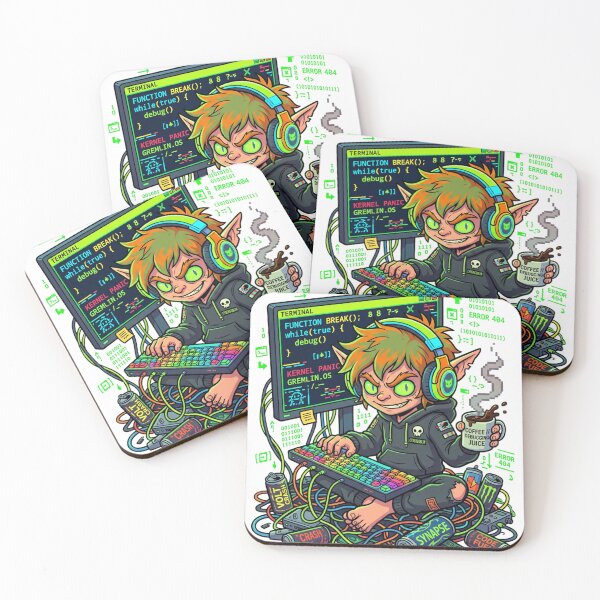 Item preview, Cybergoblin Developer Coffee And Late Night Debugging designed and sold by TechNexusPrints.