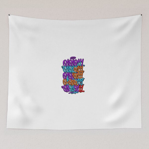 Item preview, Binary Code Streetwear Graffiti Urban Hacker Tag designed and sold by TechNexusPrints.