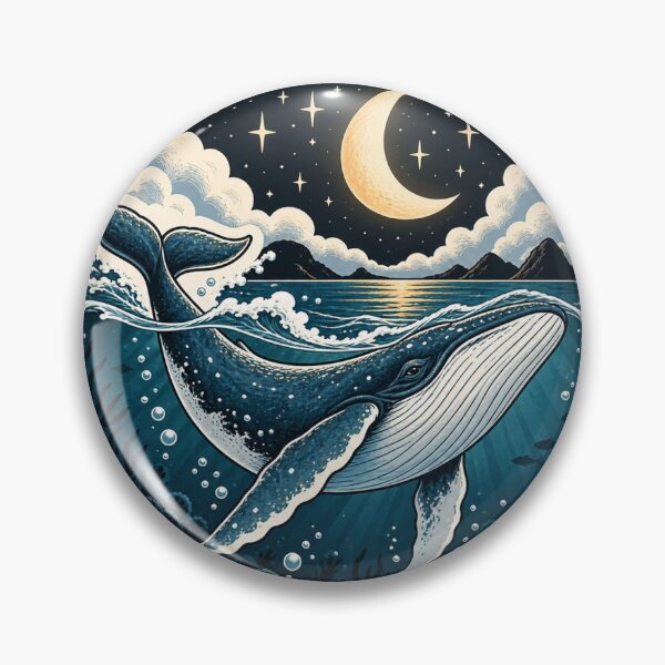 Item preview, Moonlit Whale Ocean designed and sold by Smoimi.