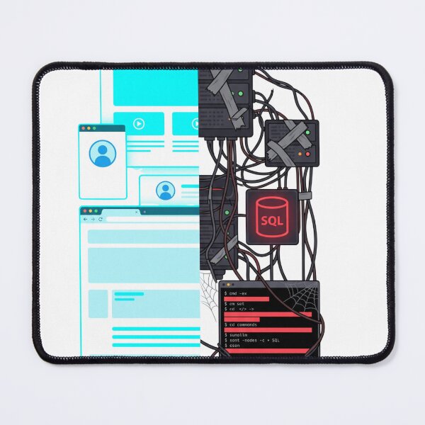 Item preview, Full Stack Developer Anatomy Frontend vs Backend Infographic designed and sold by TechNexusPrints.