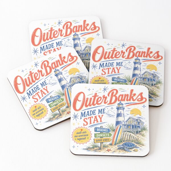 Item preview, Outer Banks Made Me Stay Vintage Beach Design designed and sold by castillomiami.