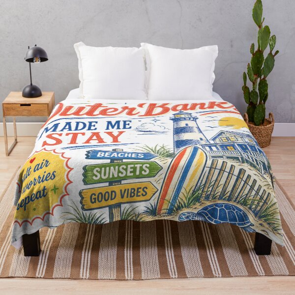 Item preview, Outer Banks Made Me Stay Vintage Beach Design designed and sold by castillomiami.