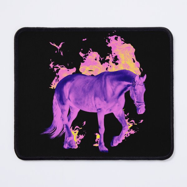 Item preview, Neon Purple Fire Horse Aesthetic Vaporwave Art designed and sold by Hilal-Studio.
