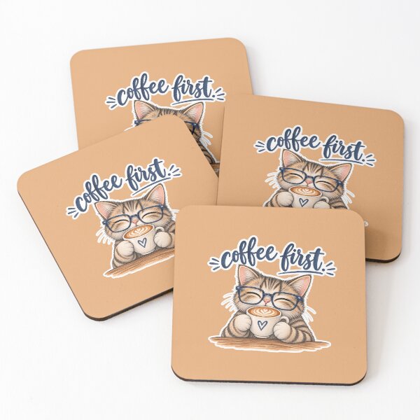 Item preview, cat sipping coffee designed and sold by Eric Gonzalez Heredia.