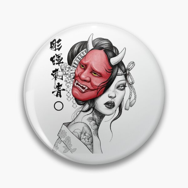 Item preview, Japanese Geisha Oni Demon Mask designed and sold by AnimalsandMore.