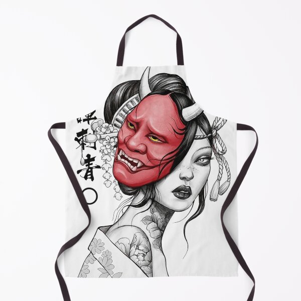 Item preview, Japanese Geisha Oni Demon Mask designed and sold by AnimalsandMore.
