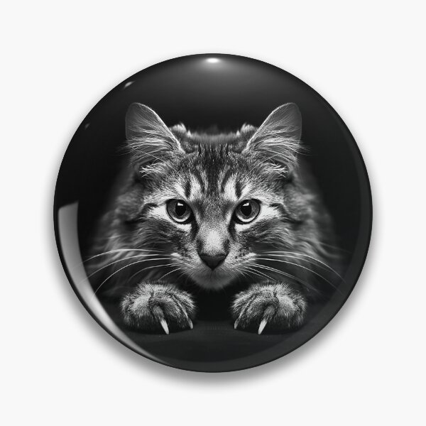 Item preview, Tabby Cat Portrait Black and White Feline Photography Art designed and sold by inkoutninja.