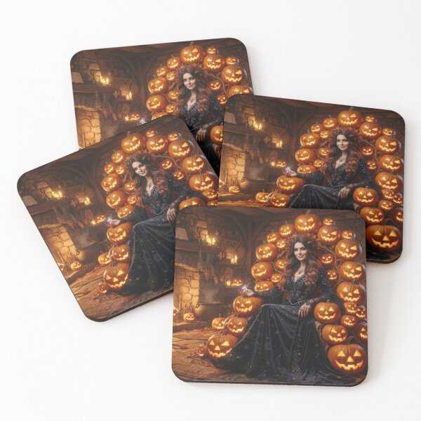 Item preview, Pumpkin Throne Queen Gothic Halloween Art designed and sold by AfresStudio.